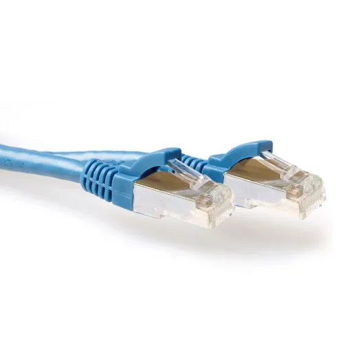 Blue 2 meter LSZH SFTP CAT6A patch cable snagless with RJ45 connectors — image 1