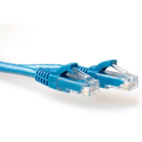 Blue 2 meter U/UTP CAT6 patch cable snagless with RJ45 connectors — image 1
