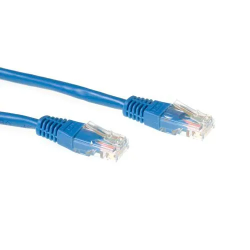 Blue 2 meter U/UTP CAT5E patch cable with RJ45 connectors — image 1