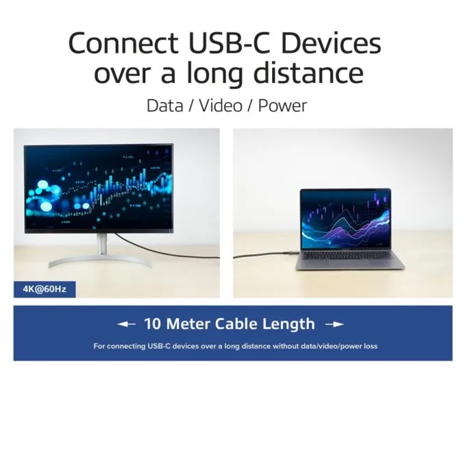 USB-C 3.2 Gen2 Active Optical Cable (AOC) connection cable, 10m — image 3