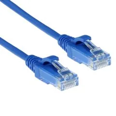 Blue 2 meter LSZH U/UTP CAT6 datacenter slimline patch cable snagless with RJ45 connectors