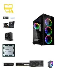 Custom Gaming PC - Ryzen 5 7500F, Radeon RX 9060 XT 16GB, 16GB DDR5, 2TB NVMe