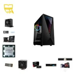Custom 1080p Gaming PC - Ryzen 5 7500F, RX 9060 XT, 16GB DDR5, 1TB NVMe