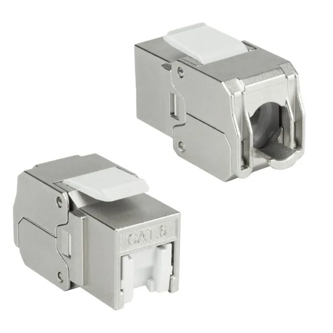 Keystone Jack RJ45 CAT6 Shielded toolless with shutter — image 1