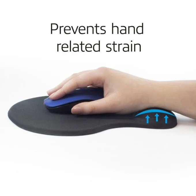 Ergonomic mouse pad with wrist rest, black — image 6